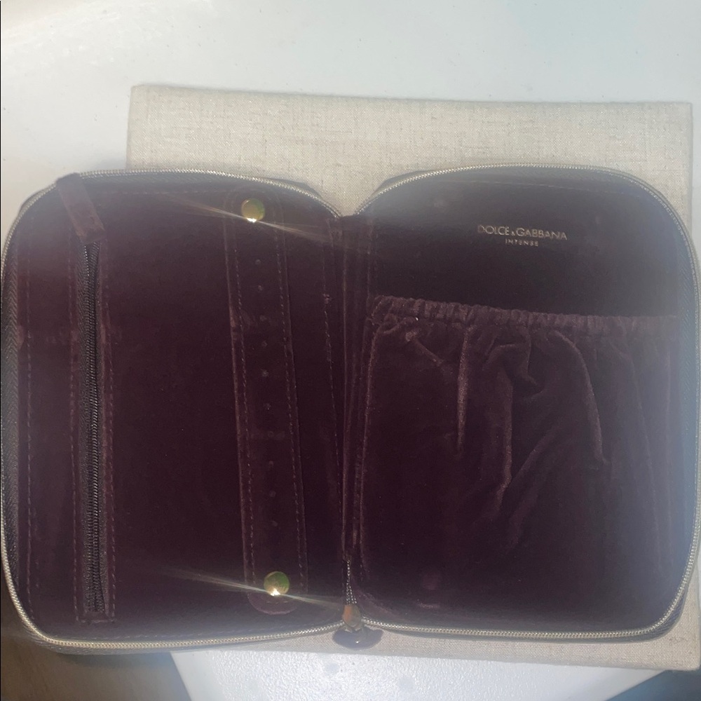 Dolce & Gabbana Rich Eggplant Plush Cosmetic Case